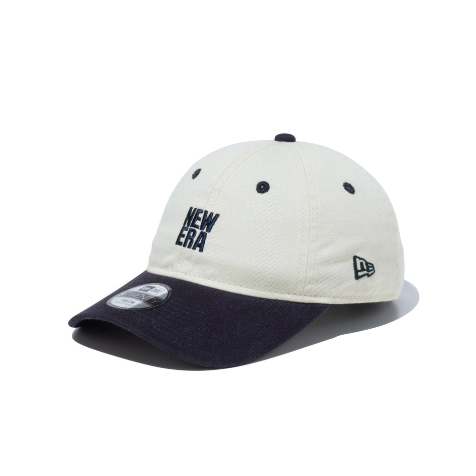 Youth 9TWENTY Square New Era スクエアニューエラ アイボリー × ミッドナイトネイビー ネイビーバイザー - 13517697-YTH | NEW ERA ニューエラ公式オンラインストア