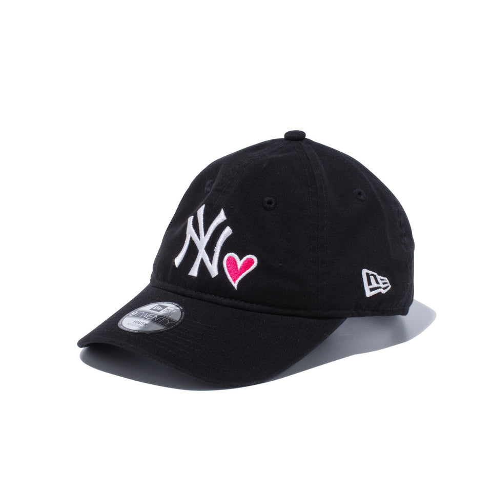 Youth 9TWENTY With Heart ニューヨーク・ヤンキース ブラック × スノーホワイト / ストロベリー - 12325583-OSFA | NEW ERA ニューエラ公式オンラインストア