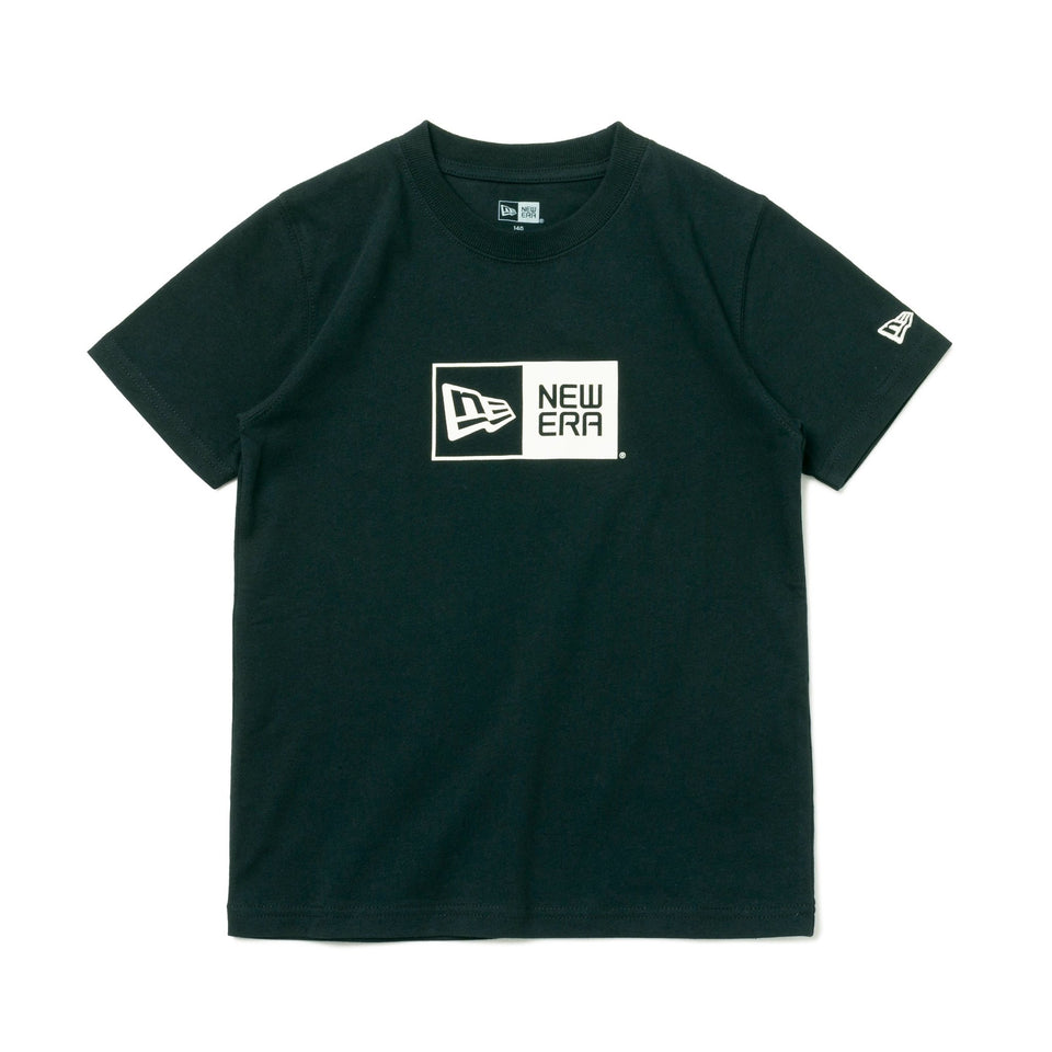 Youth 半袖 コットン Tシャツ Box Logo ボックスロゴ ブラック × ホワイト - 13516691-130 | NEW ERA ニューエラ公式オンラインストア