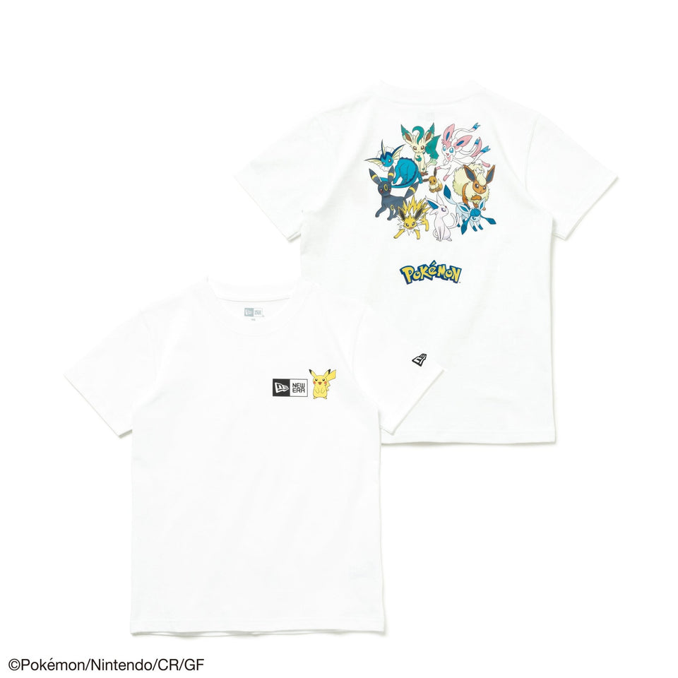 Youth 半袖 コットン Tシャツ Pokémon ポケモン ピカチュウ イーブイフレンズ ホワイト - 14124541-130 | NEW ERA ニューエラ公式オンラインストア