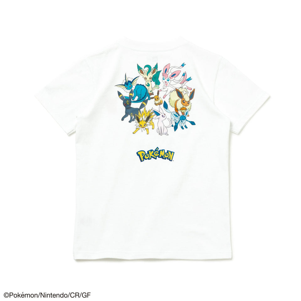 Youth 半袖 コットン Tシャツ Pokémon ポケモン ピカチュウ イーブイフレンズ ホワイト - 14124541-130 | NEW ERA ニューエラ公式オンラインストア