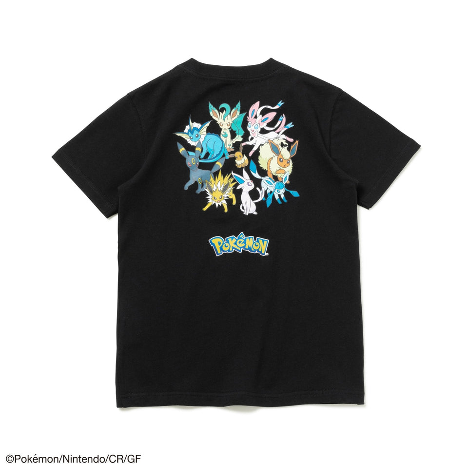 Youth 半袖 コットン Tシャツ Pokémon ポケモン ピカチュウ イーブイフレンズ ブラック - 14124542-130 | NEW ERA ニューエラ公式オンラインストア